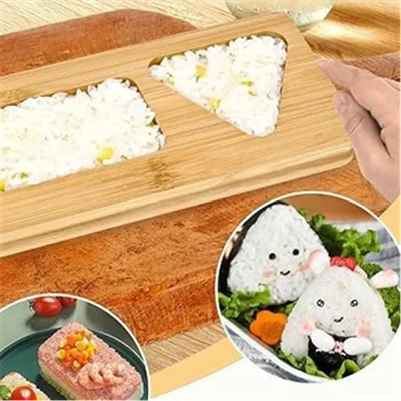 

Non-stick Bamboo Rice Ball Mold For Kitchen Snack Home Dining School Party Camping Picnic Rice Ball Mold Sushi Making Tool
