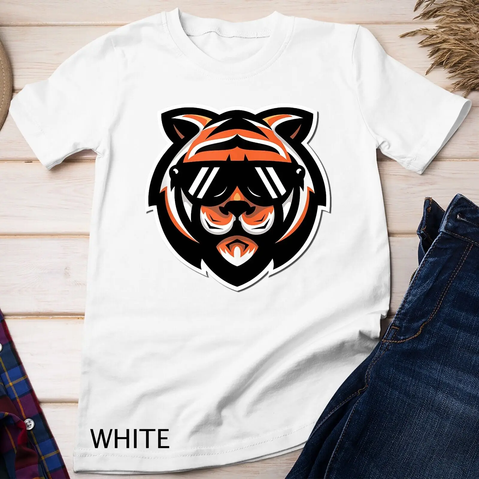 Cool Bengal Tiger with Sunglasses Unisex T-shirt