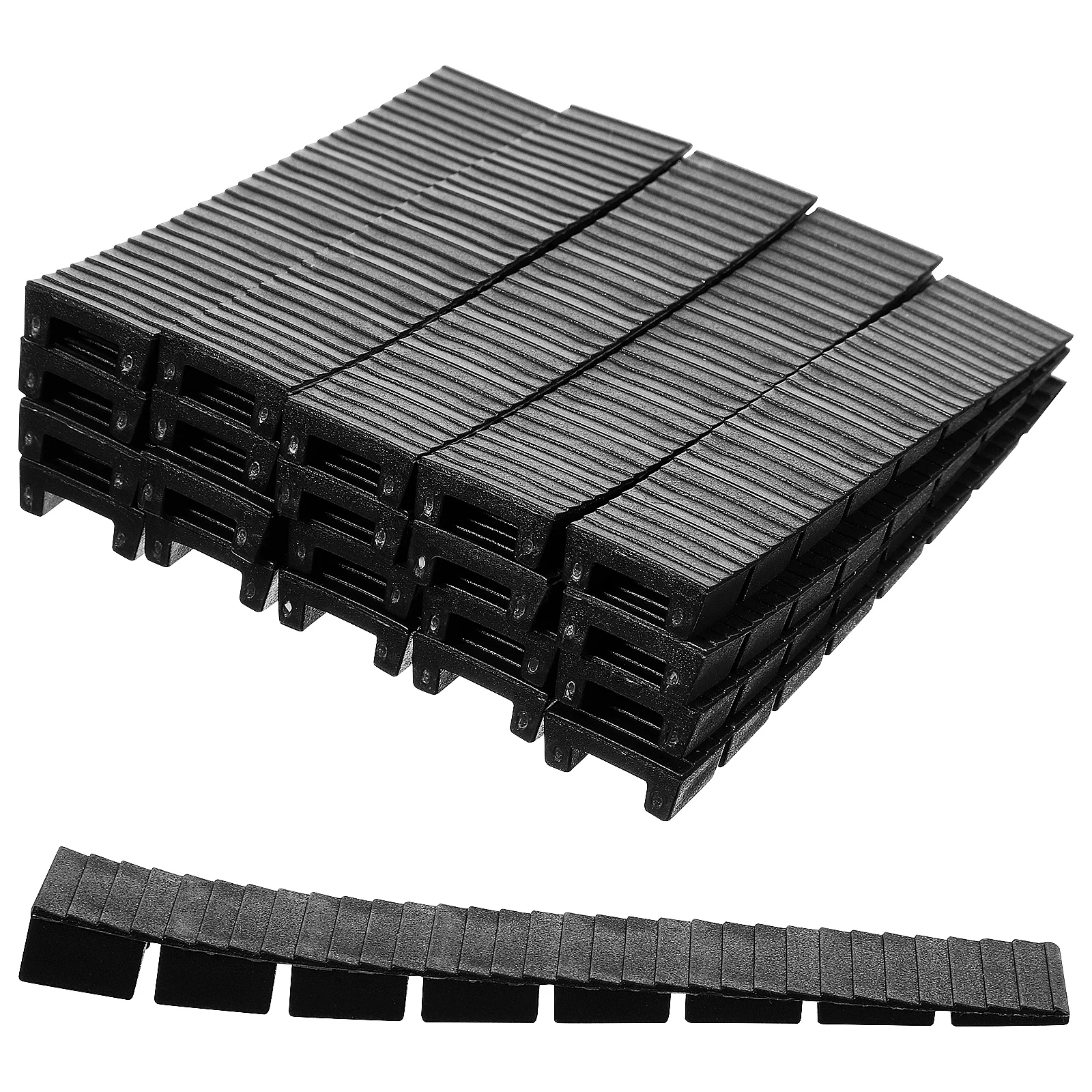 

20 Pcs Black 9 9x2cm PP Furniture Leveling Shims Spacer Wedges for Uneven Floors Table Desk Sofa Shelf Hardware Durability Easy