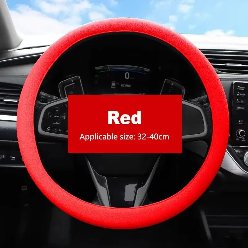

Soft Silicone Car Steering Wheel Cover Anti-slip Protective Universal Auto Parts Steering Wheel Cover Protection for Most Cars
