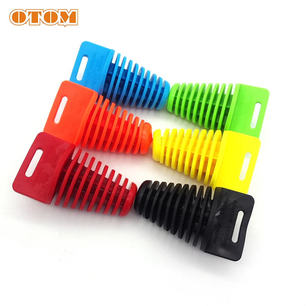 OTOM Motorcycle Muffler Plug Large Size Exhaust Pipe Silencer Engine Protector Rubber Stoppers For ATV UTV Motocross Universal image 3