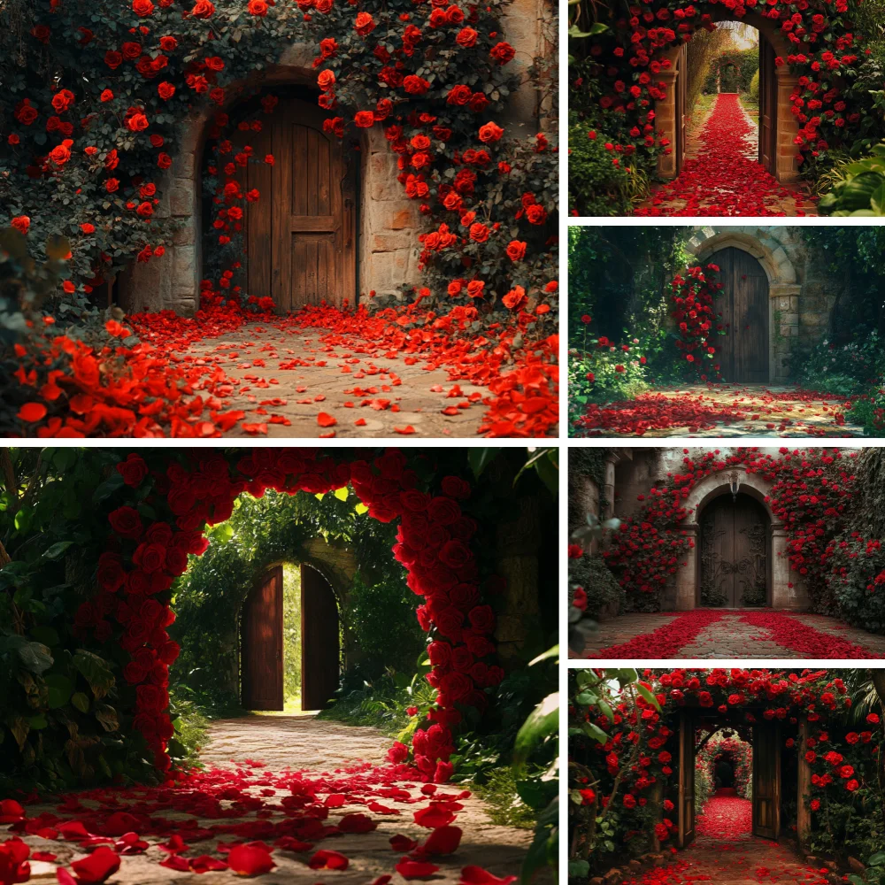 

Photography Background Valentine's Day Rose Garden Child Adult Birthday Party Art Portrait Decor Backdrop Photo Studio