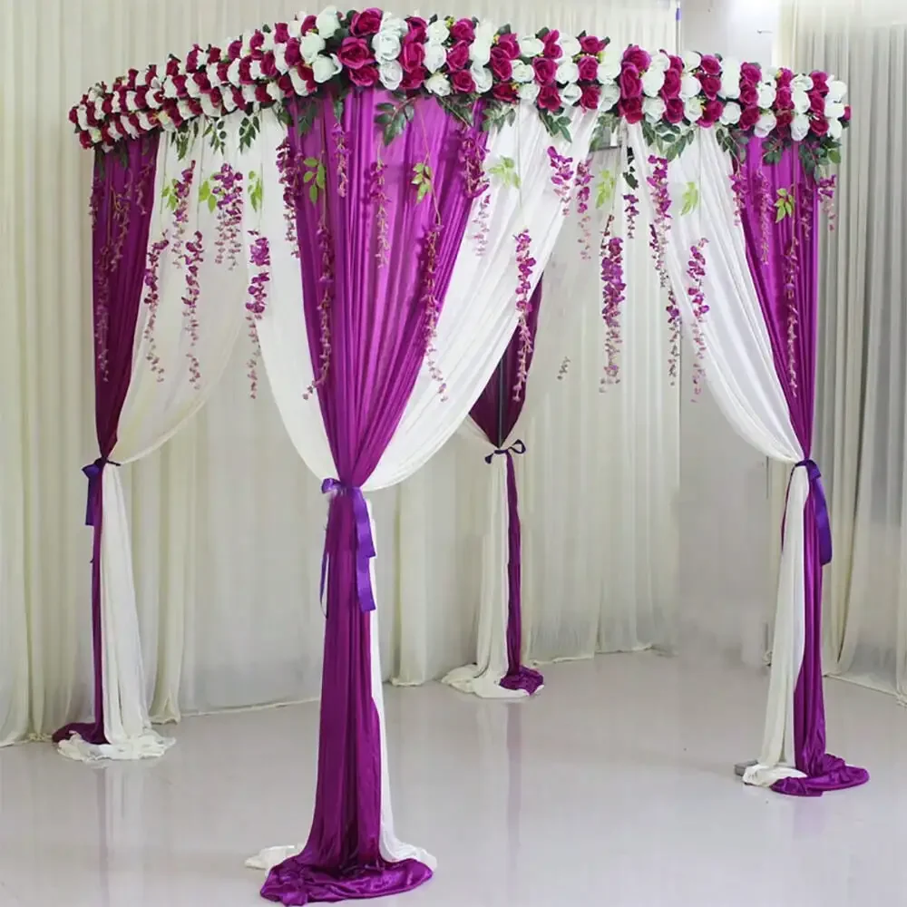 10X10FT 4Post Canopy Chuppah Mandap Wedding Photo Studio Background Hardware Kit