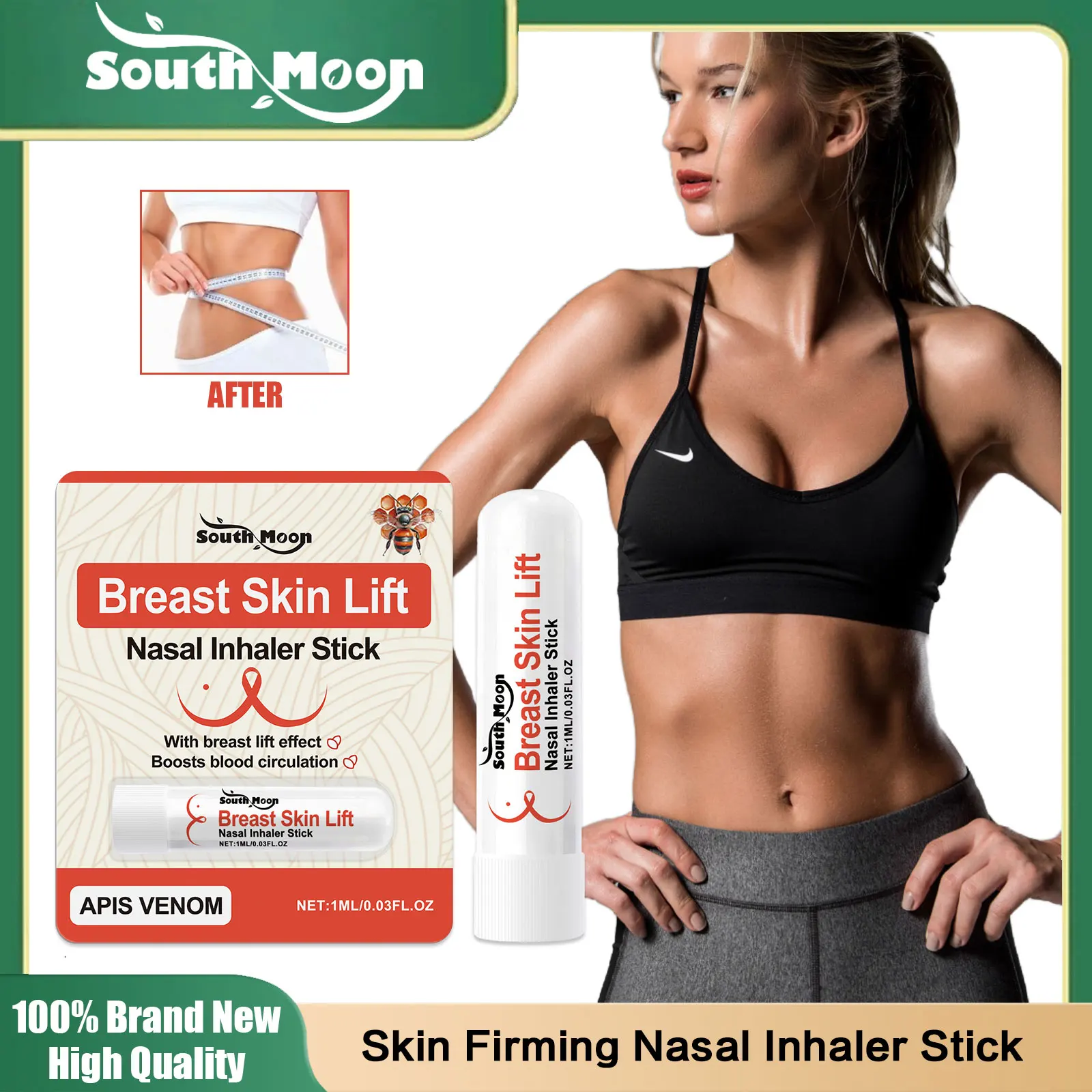 Refreshing Nasal Inhaler Stick For Breast Enlargement Balm Remove Excess Cellulite Prevent Sagging Tighten Chest Lifting Product