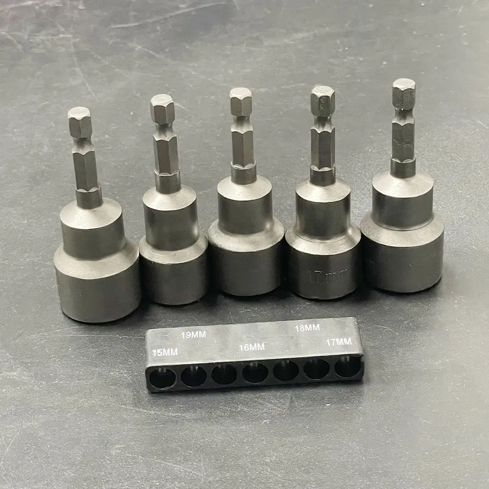 Power Magnetic Nut Driver Drill Bits Set 5/9Pcs 65MM Quick Release Impact Socket Adapter