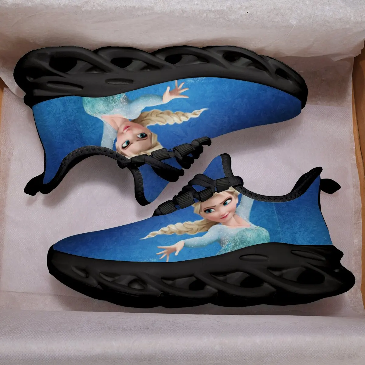 Disney Girls Cartoon Frozen Sirena Principessa Scarpe casual carine Scarpe sportive con fondo morbido antiscivolo per regalo per ragazza Scarpe Topolino