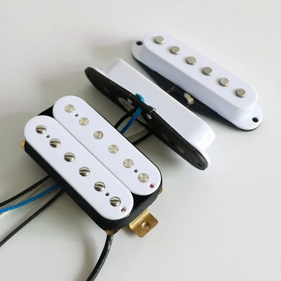 لاقط جيتار كهربائي ماركة دونليس 16K أسود/عاجي/أبيض لجيتار SSH مصنوع يدويًا بإخراج عالي #4