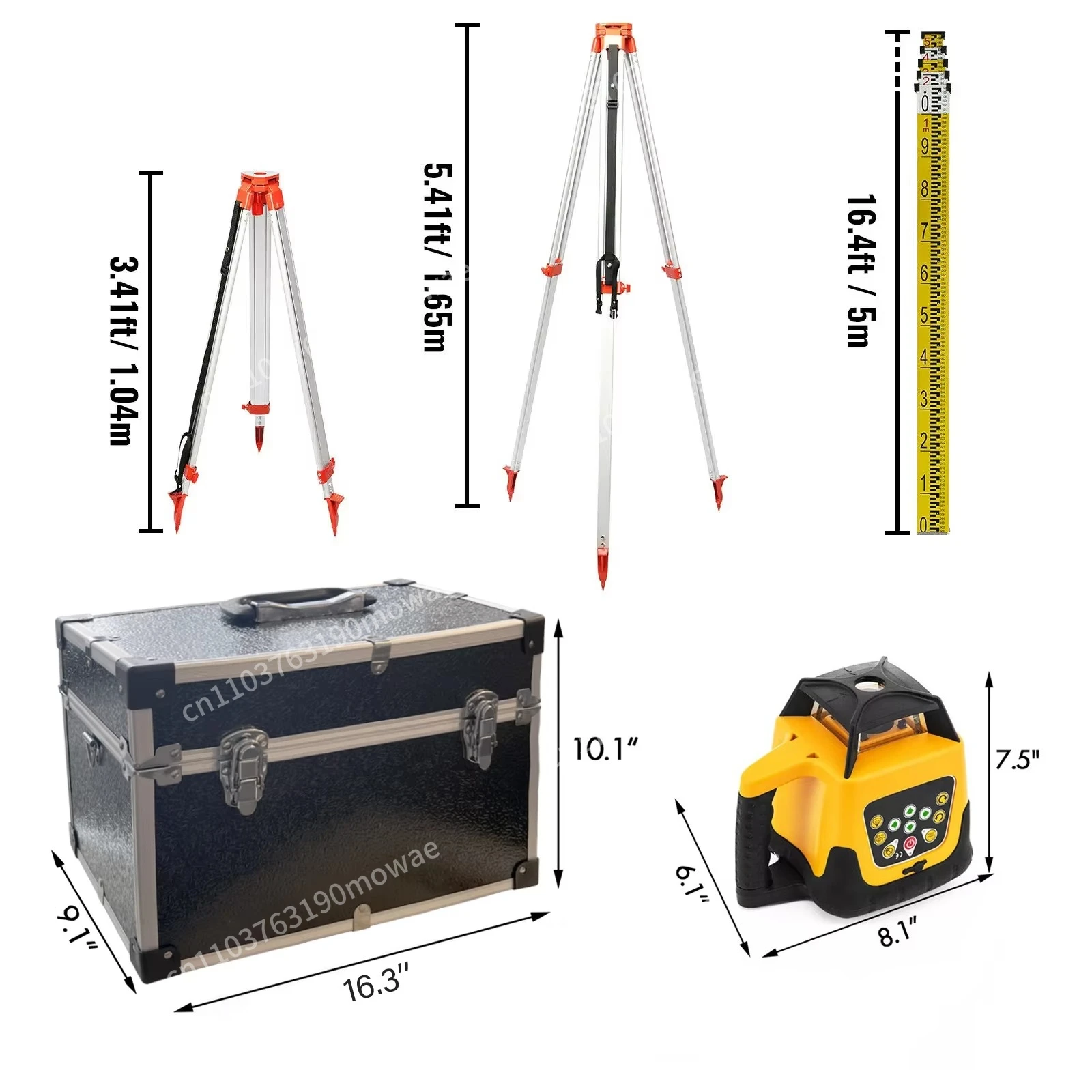 Industrial grade automatic outdoor self-leveling 500m level set with tripod measuring tool