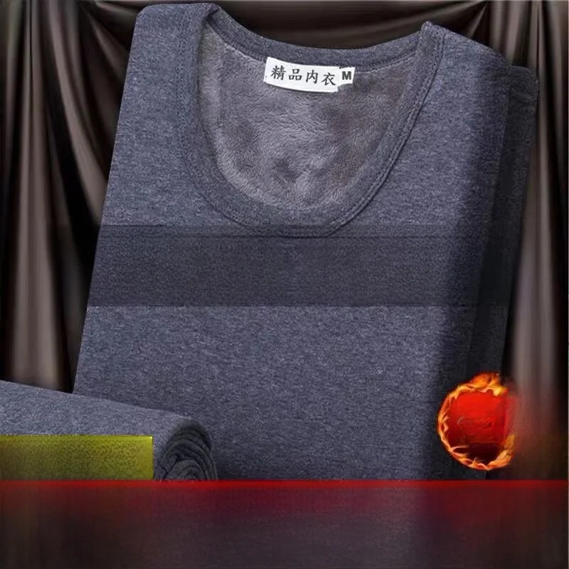 

Men's Thermal Fce Lined Slim Fit Thi Warm Underwear for Working Autumn Winter Clothes Long Sve T-irt And Long Pants