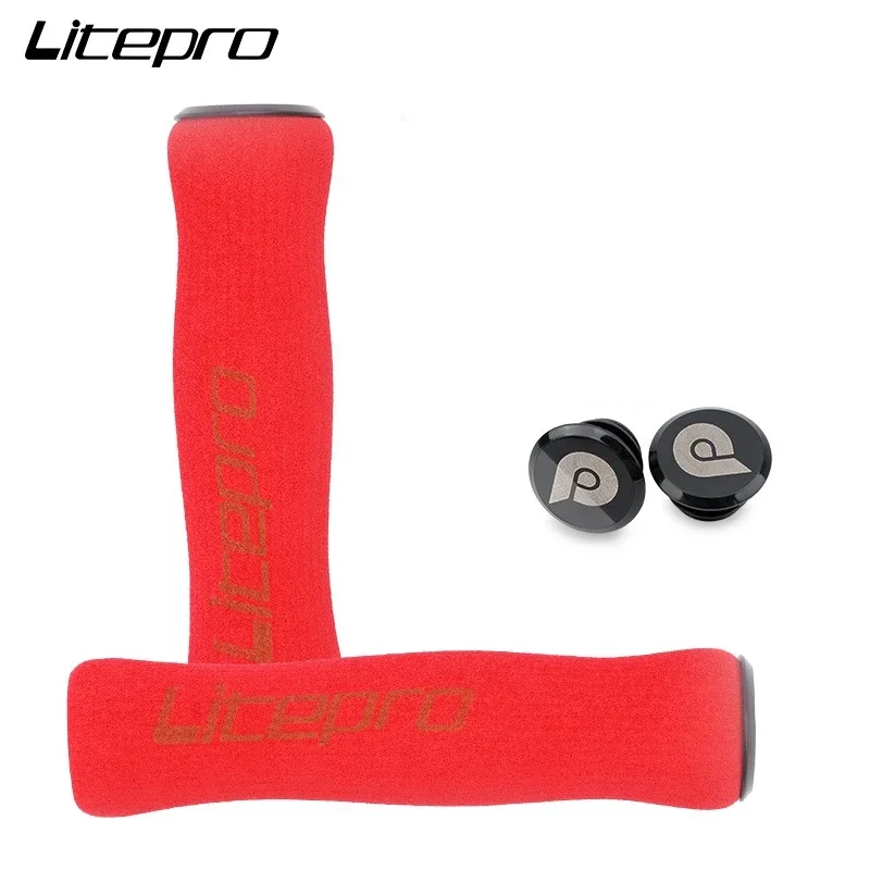 

LITEPRO Mountain Bike Handleba Grip 125/130mm Ultra Light 22.2mm Silica Gel/Sponge Grips Shockproof Iamok Bicycle Parts