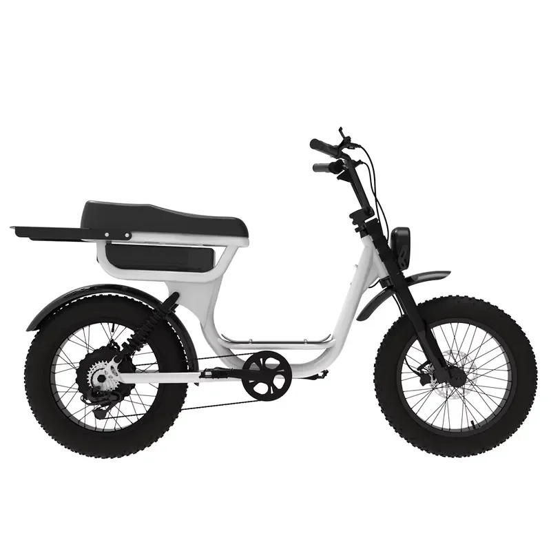 2026 New Model 7-Speed Aluminum Alloy Frame Electric Dirt Bike 52v 500w 20inch Tire Step Thru Hydraulic Disc Brakes Full