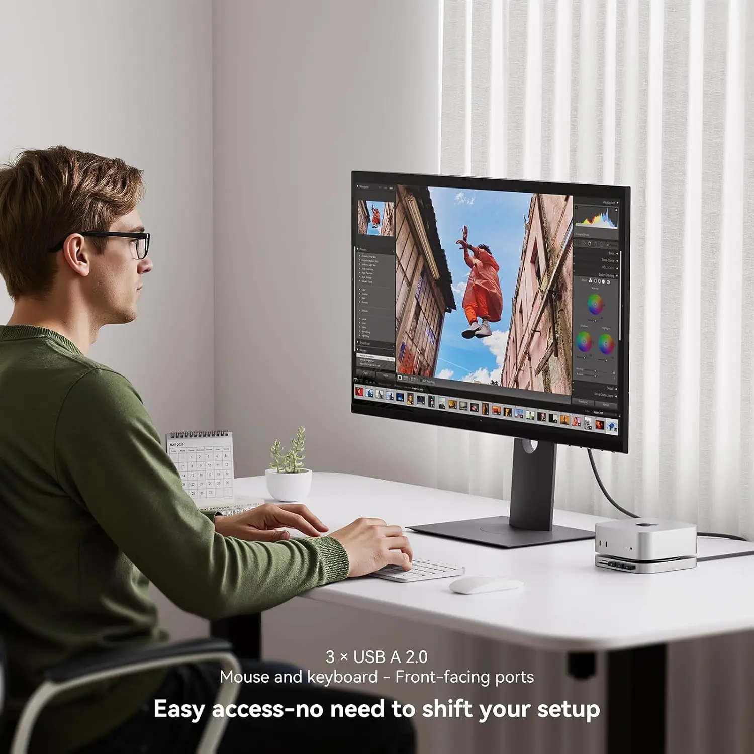 Minisopuru iExpandMate MINI4MAX Mac mini M4 HUB مع 4K HDMI / 4K DP محطة إرساء ثلاثية العرض لجهاز Mac mini M4/M4 Pro 2024