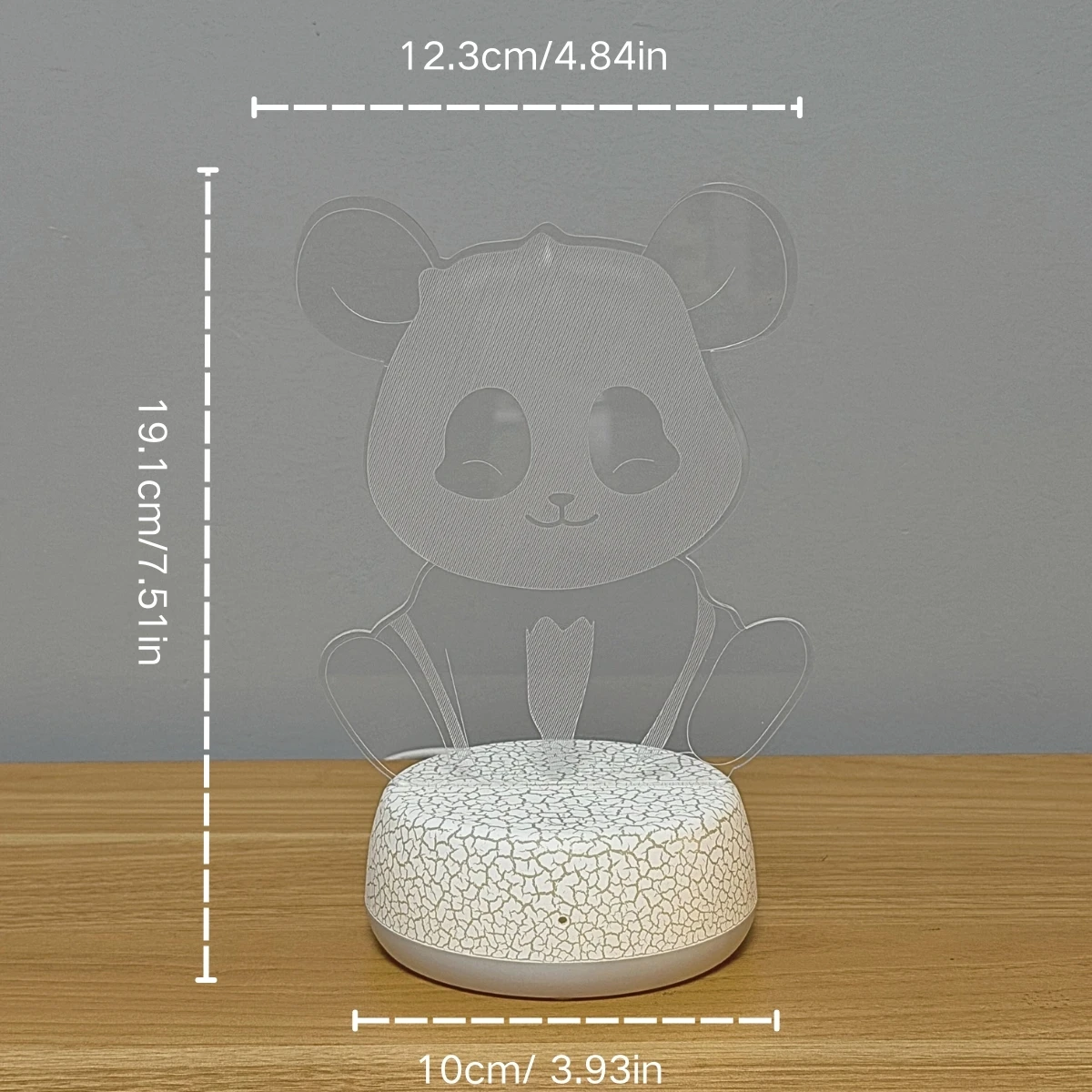 Panda 3D veilleuse USB alimenté décoration de fête d'anniversaire saint valentin lit lumière meubles décoration lumière d'ambiance