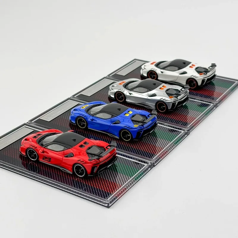 Diecast Metal Supercar Modelo, U2 1/64 SF90XX, Stradale Edição Limitada, Liga de Brinquedo, Veículo Motorizado, Presentes