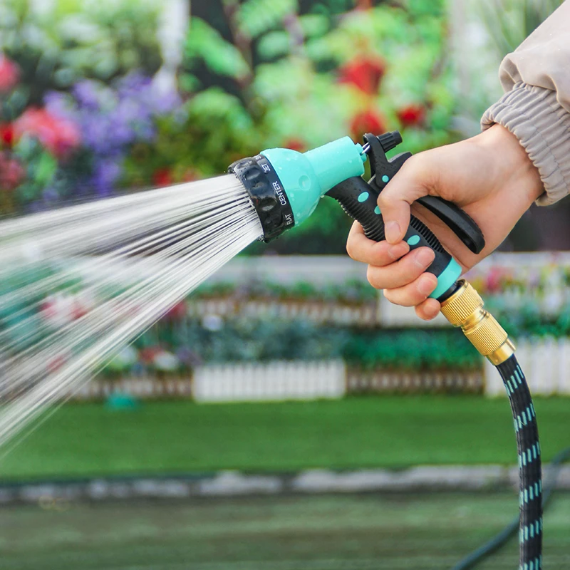 New Multi Color 8 Function Garden Hose Nozzle Sprayer Garden Water Gun for Pet Washing Flower Watering