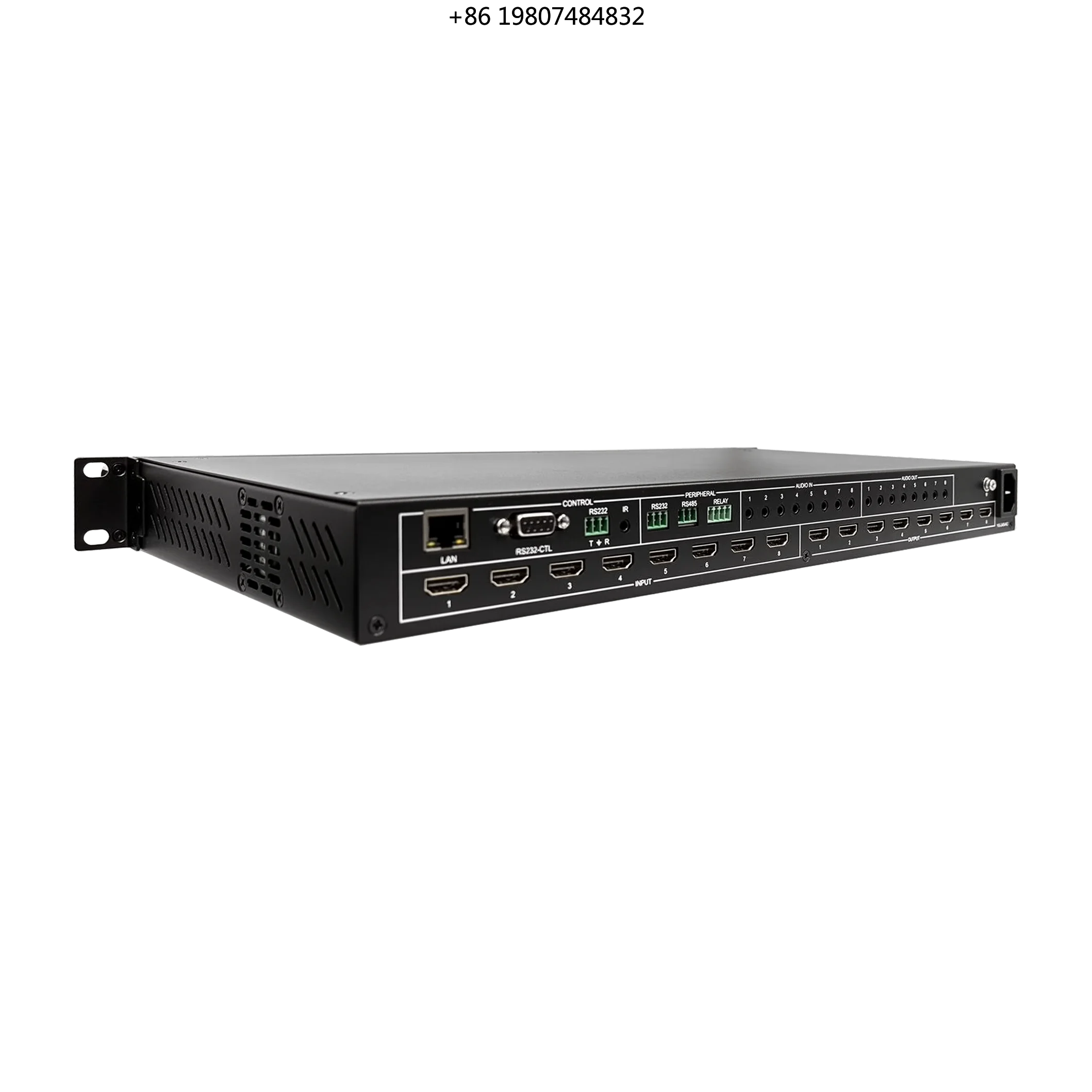 Switcher Audio Video Wall Splicing for 2.0 597MHz 30 Presets Professional 8x8 4K Input/Output Seamless Fixed Matrix