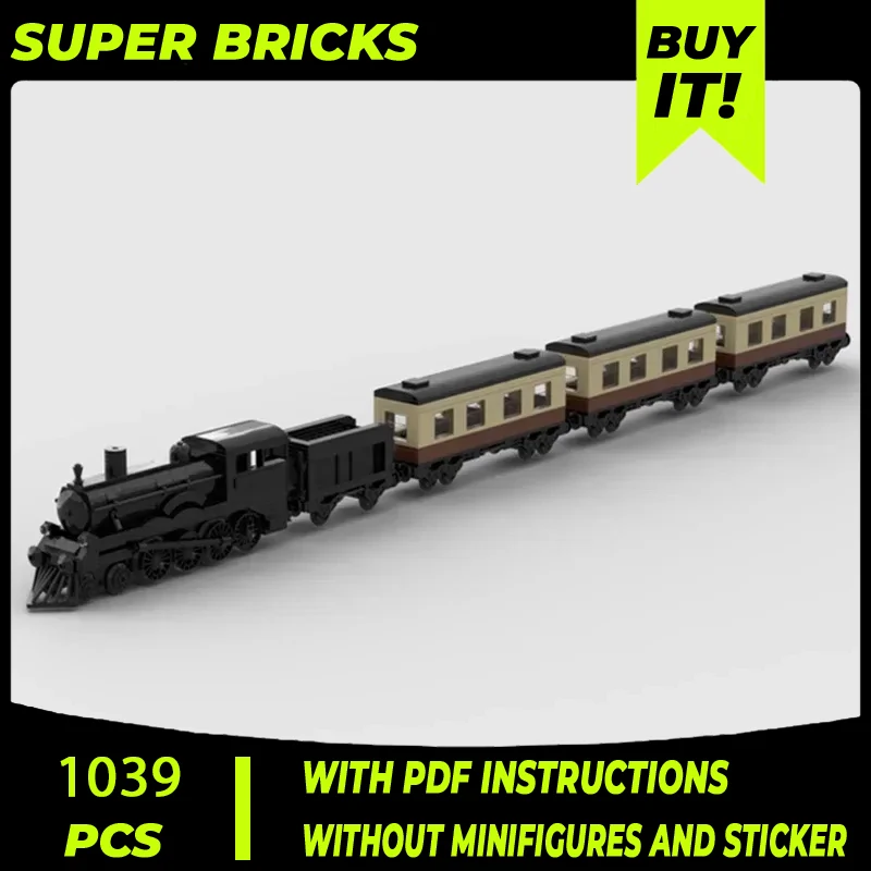 Moc Building Bricks City Train Model Famous Vintage Train Technology Modular Blocks Gifts Christmas Toys DIY Sets Assembly