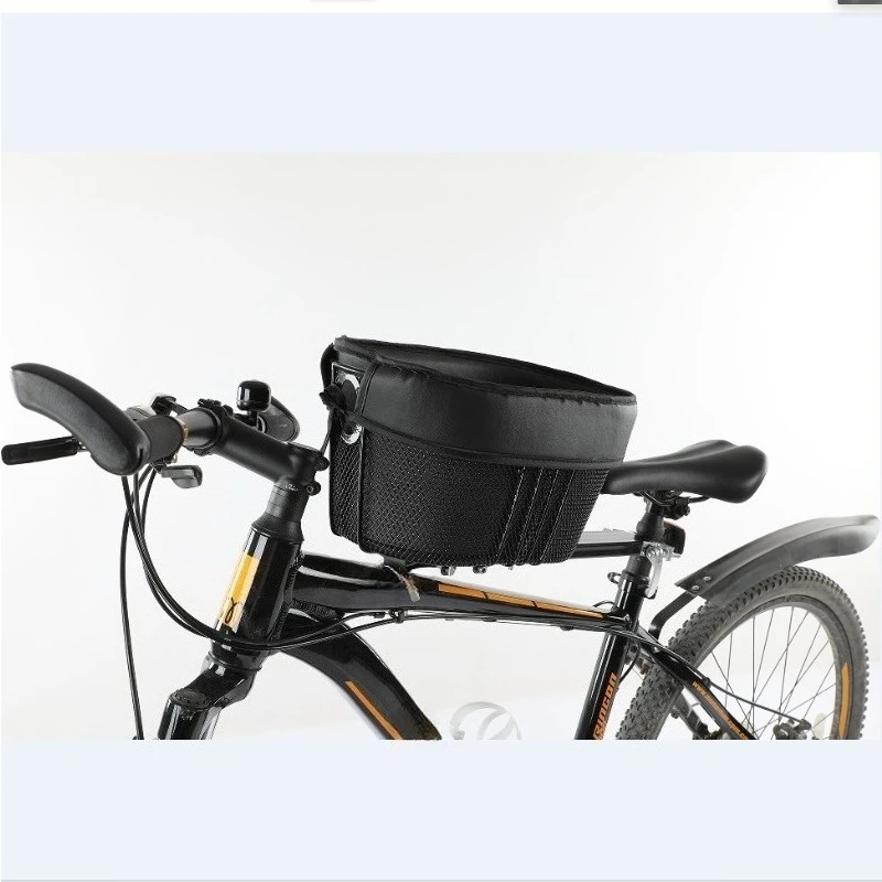 Saddle‑Mount Bicycle Pet Basket Detachable Bike Carrier Basket for Cats Small Dogs Fits Mountain Road Bike Cycling Accessories