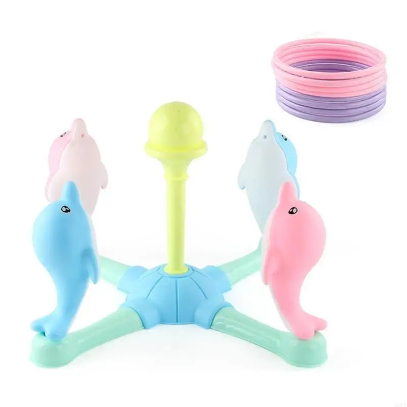 Toss & Throw Game Dolphin for Parents Children Assembly Funny Board Game Toy Toddler Indoor Table Activity Playset A2UB