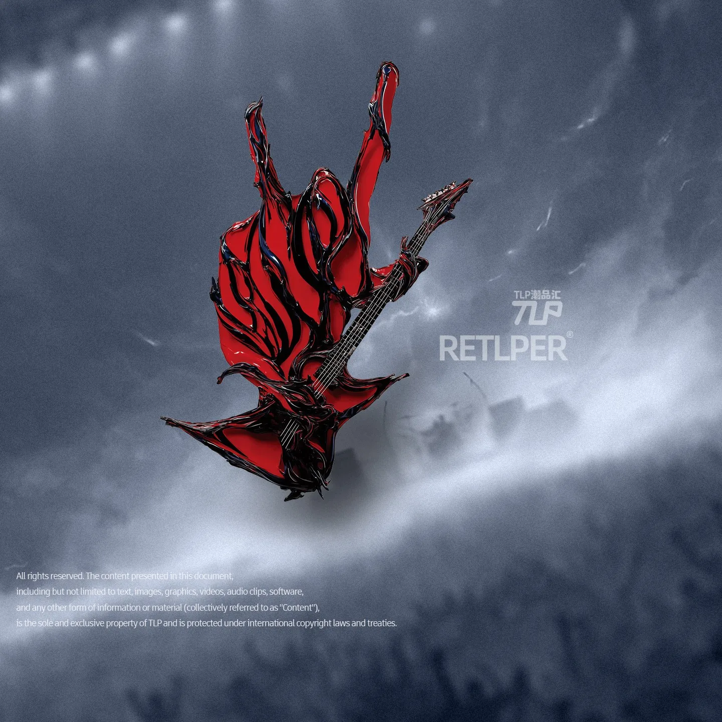Retlper Hollow-Out Car Sticker Original Crazy Bass Player Rock Volcano Lava Car and Motorcycle Flat Waterproof Sticker