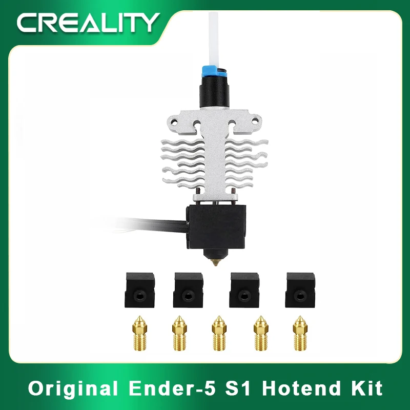 

Official Creality Ender-5 S1 Hotend Kit High Temperature & Speed Assembled Extruder Hotend Silicone Socks MK6 Nozzle Available