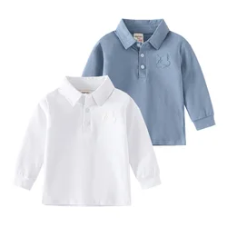 Boys Polo Tshirts Cotton Long Sleeve Children Shirts Toddler Baby Tops Tees Kids Clothing