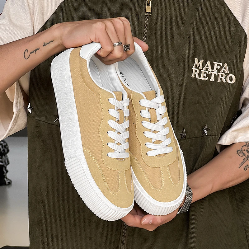 

2025 New Men’s Fashion Sneakers– Hong Kong Style, Chunky Sole, Height Increase, Breathable, Daily Commute & Sports
