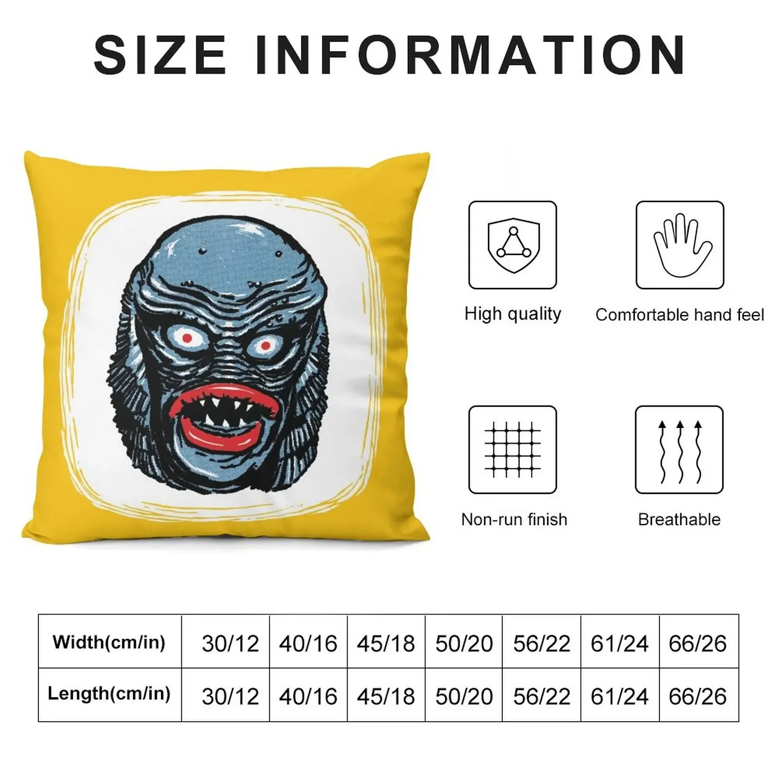 CREATURE from the BLACK LAGOON Throw Pillow Custom Cushion Photo Christmas Pillowcase pillow