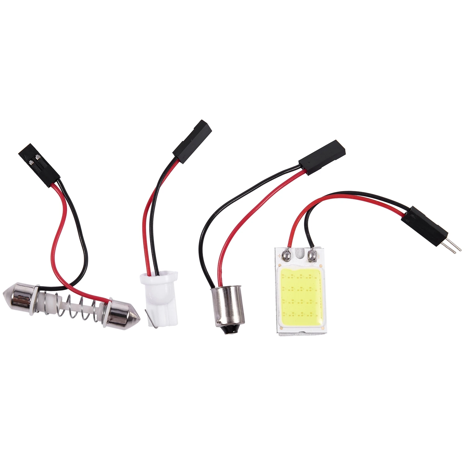 New Auto Super Bright White 18 COB LED Light Bulb Panel + T10 Festoon Adapters