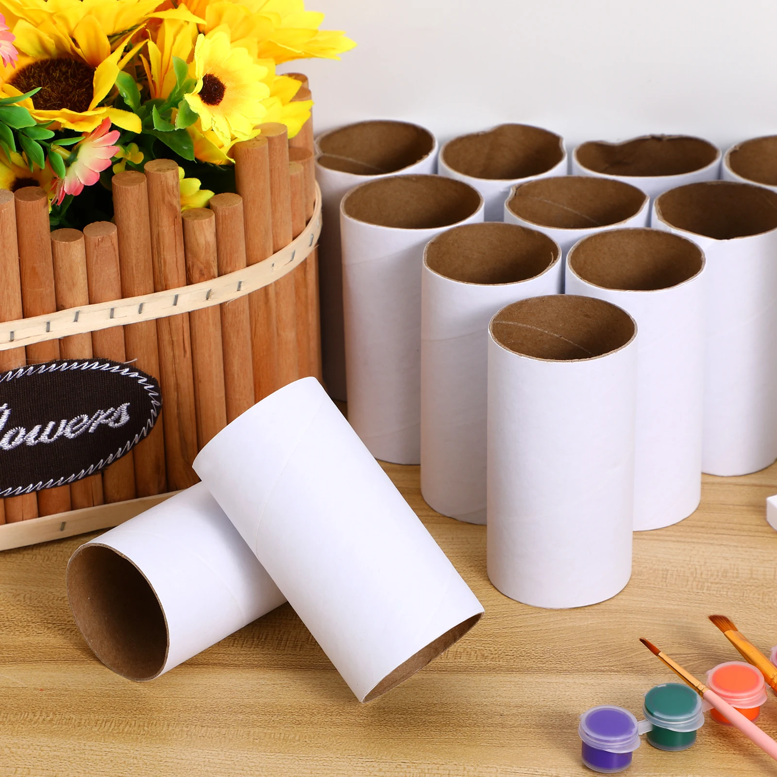 

12 Pcs Paper Tube Graffiti Material Craft Tubes Cardboard Towel for Painting Projects Bulk Supplies Diy Creative