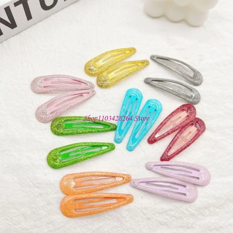 10 peças acessórios para cabelo bebê clipes liga leve brilhantes grampos cabelo seguros