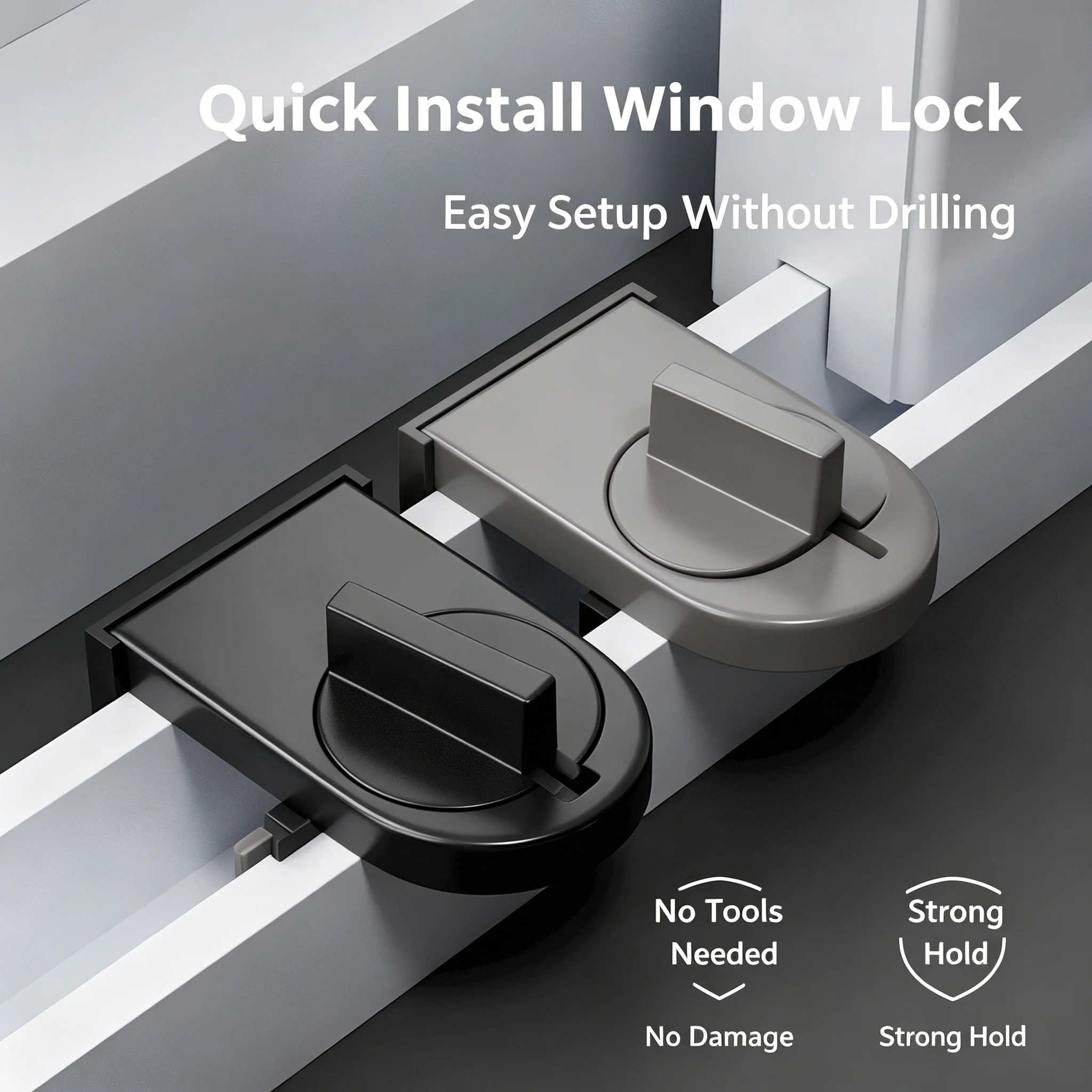Sliding Window Child Safety Protector No‑Drill Anti‑Fall High‑Rise Limiter Anti‑Theft Safety Latch for Sliding Door