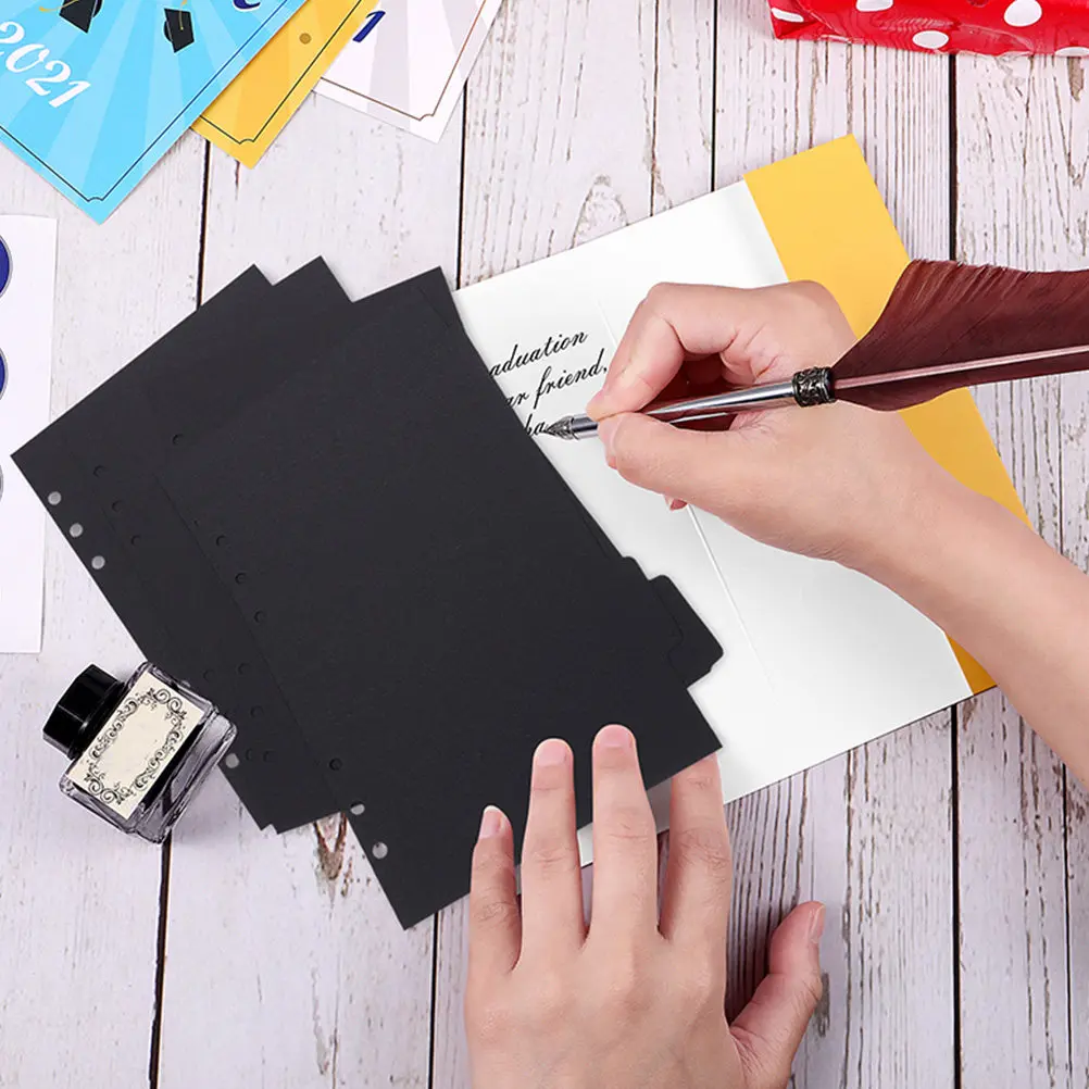 

4 Sets Colored Binder Dividers Sturdy Notebook Index Tabs for School Office Journals Reports Presentation Supplies