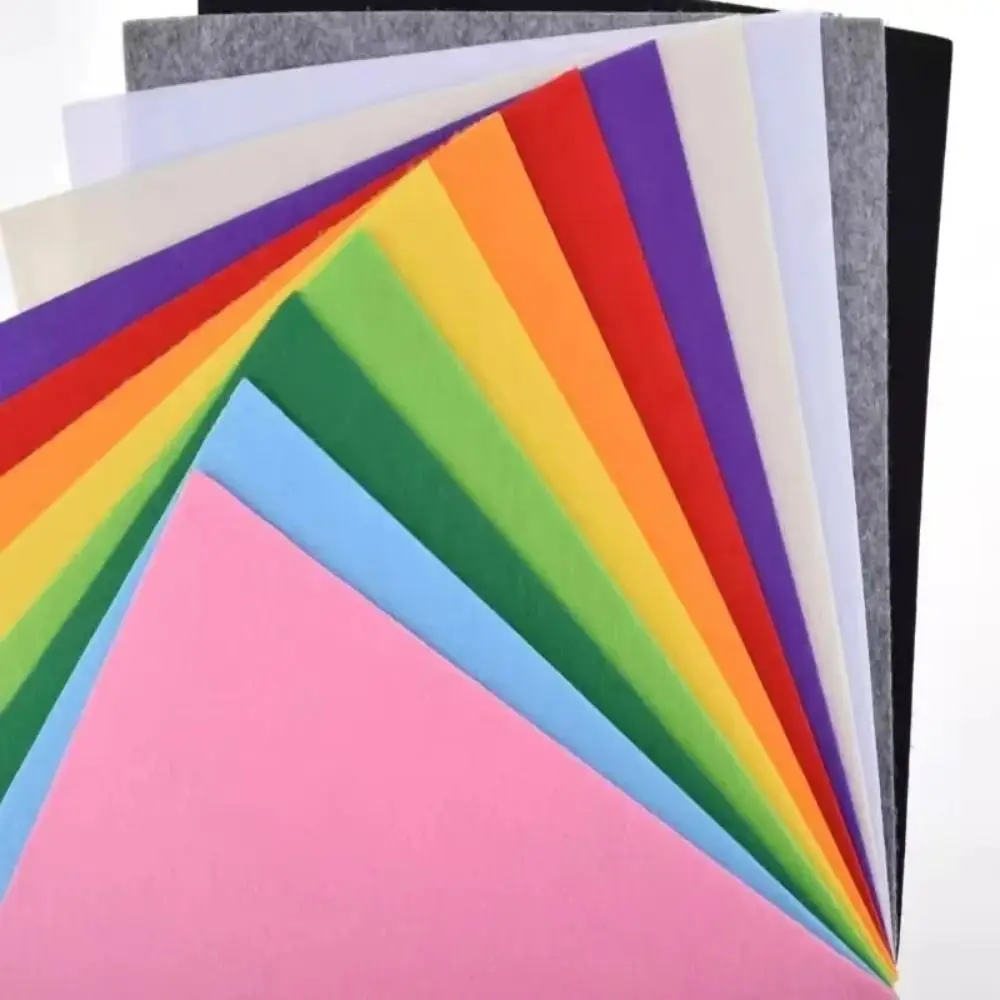 

40Pcs Colorful Felt Fabric Sheet 1mm Thick Handicraft Non Woven Fabric Durable Squares Handmade Fabri Sewing DIY Craft