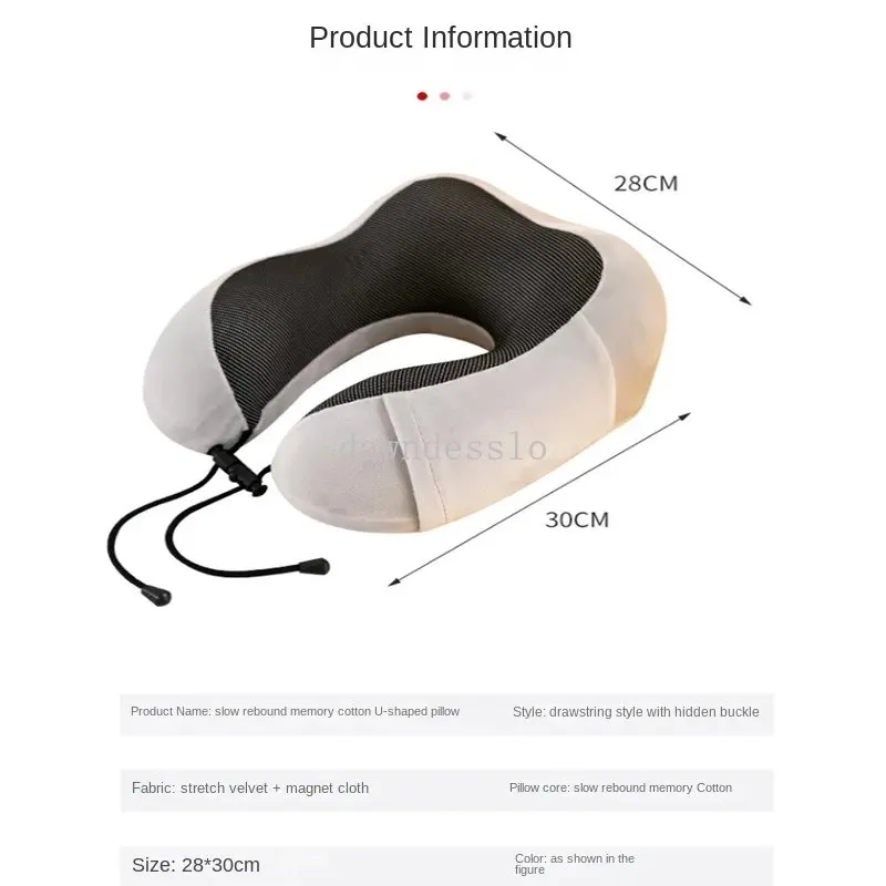 Memory Foam U-shaped Neck Pillow Soft Travel Pillow Massage Neck Pillow Sleep Plane Car Cervical Spine Pillow Bedding Nap