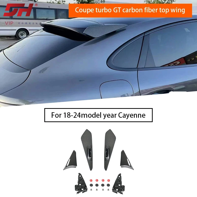 Dry Carbon Fiber Turbo GT Rear Wing for Porsche Cayenne Coupe 9Y0.1 9Y0.2 2018-up