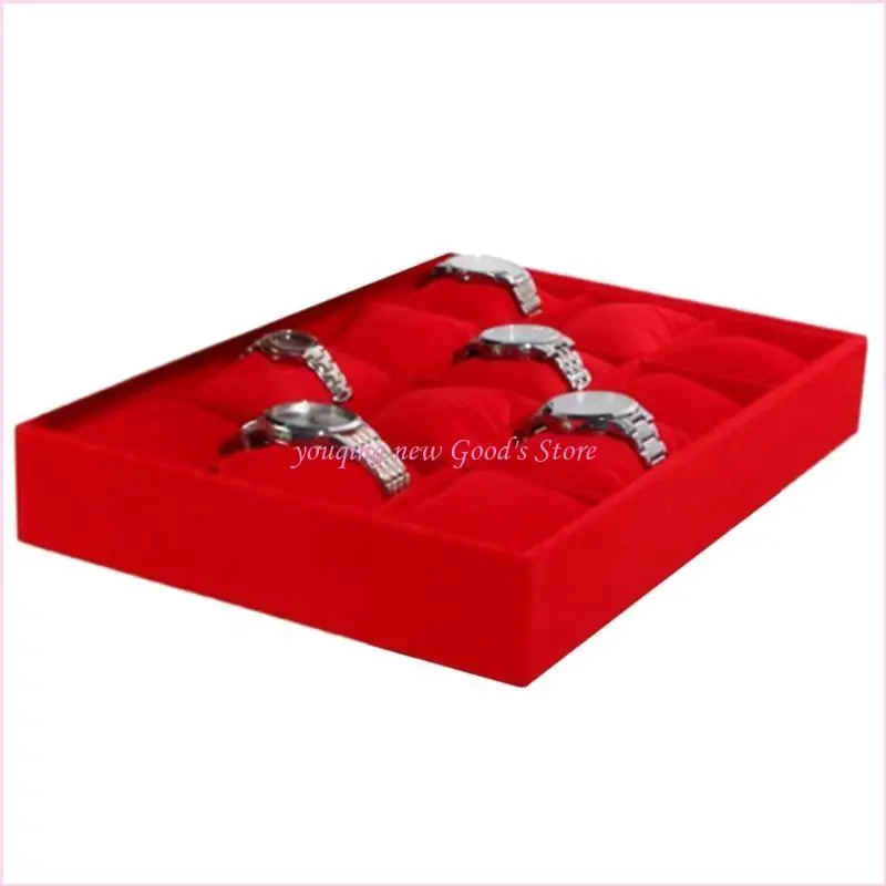 57QA 12 Slots Watch Display Case Functional Watches Stand Wristwatch Tray