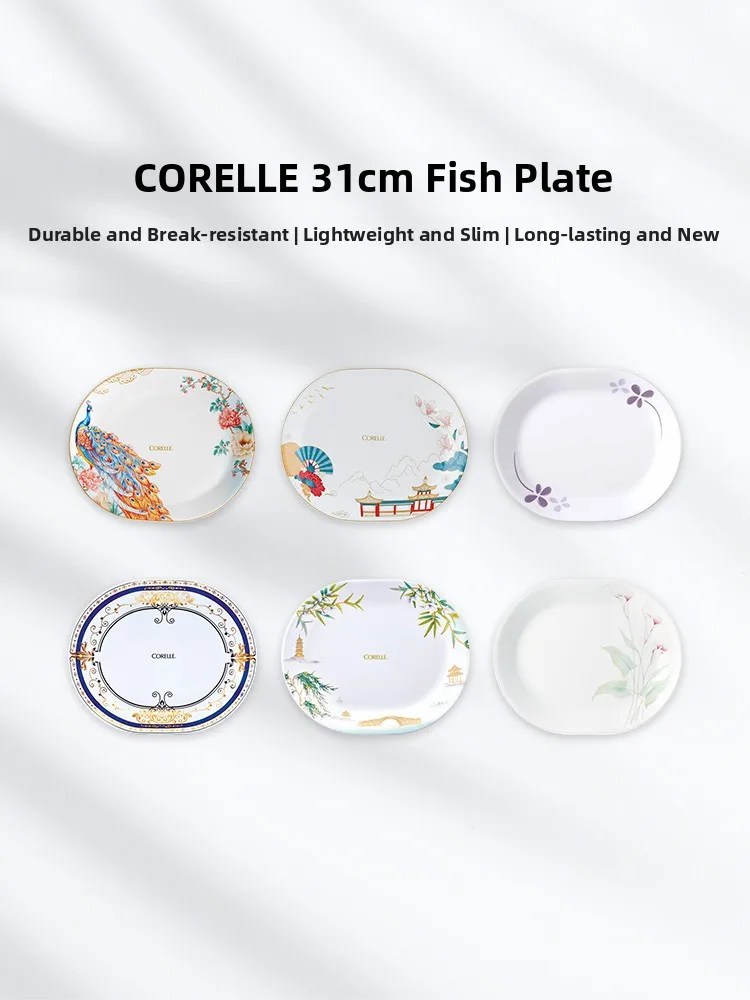 

Corelle Thermal Resistant Glass Dinnerware Set 3cm Fi Plate Durable Home Use Bowl Plate Chinese Sle Kitchen Accories