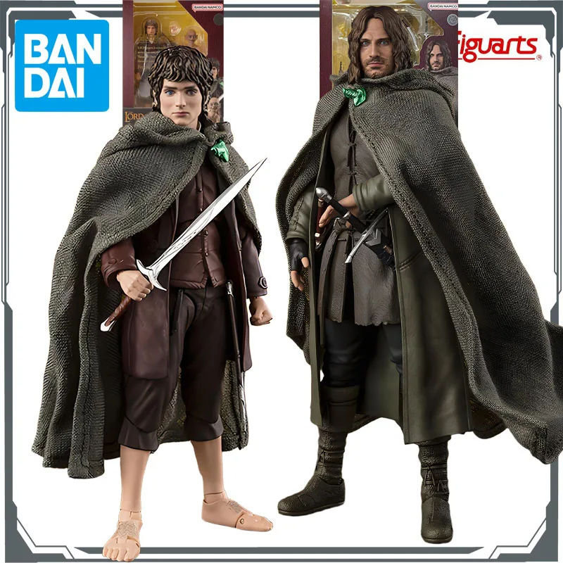 

BANDAI Original S.H.Figuarts Frodo Baggins & Gollum&Aragorn Anime Action Figures Toys for Boys Christmas Gift Collectible Model