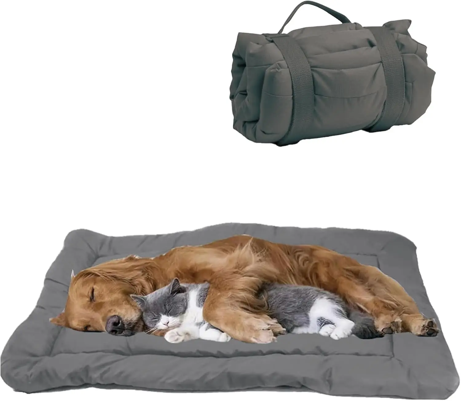 

Уличная кровать для собак 36x25 футов, портативный водонепроницаемый коврик для ящика, противоскользящий коврик для питомника, моющаяся походная кровать для домашних животных, нейлон Ripstop 1600D, Gre