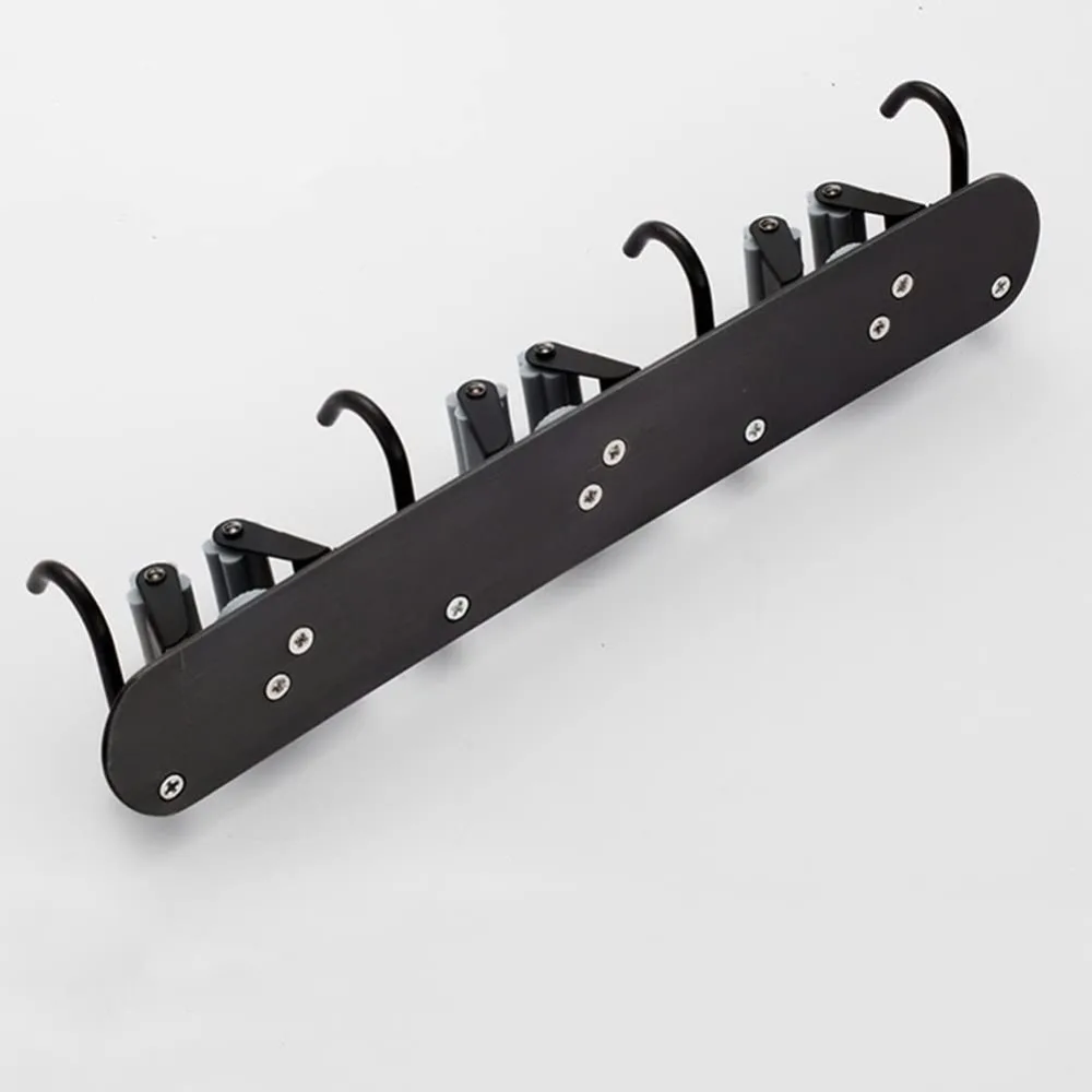 مكنسة وحامل ممسحة مثبت على الحائط من الفولاذ المقاوم للصدأ - رف تخزين منظم للمنزل والحديقة