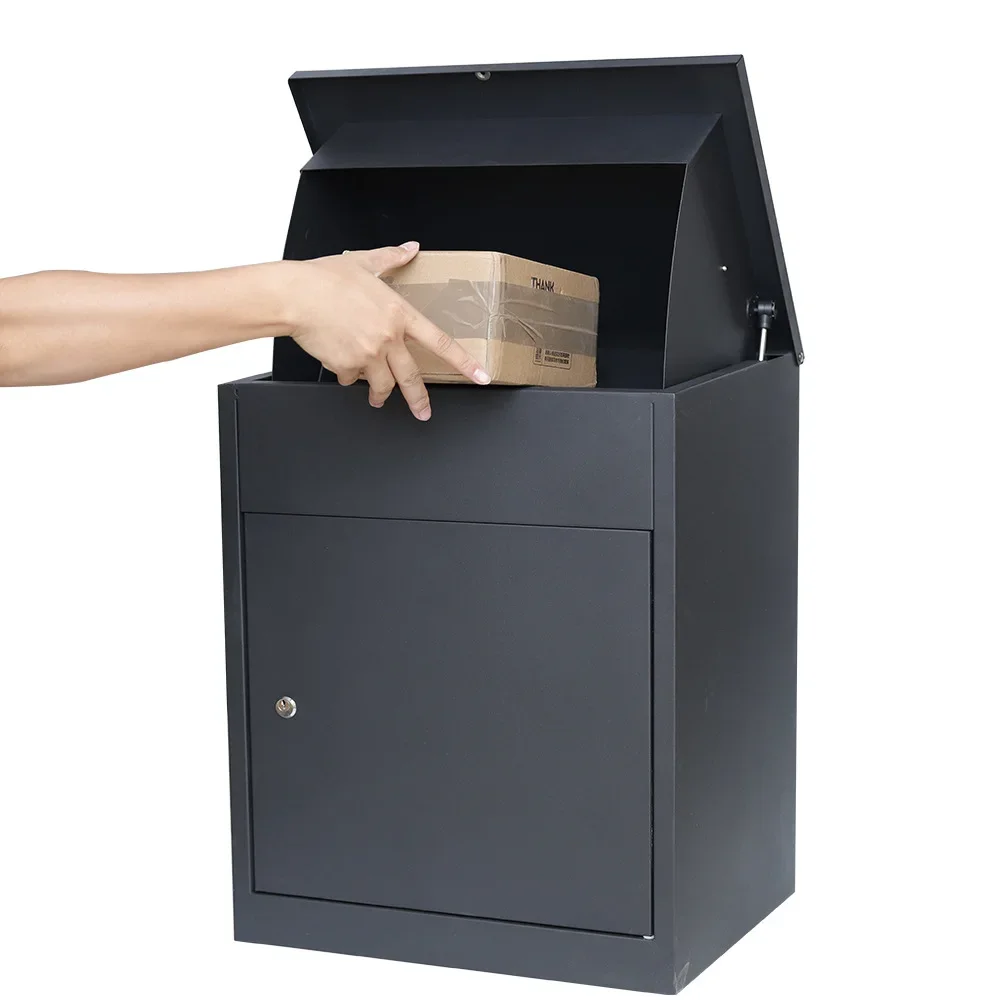 Large outdoor express  parcel box, vertical, wall-mounted, outdoor storage cabinet