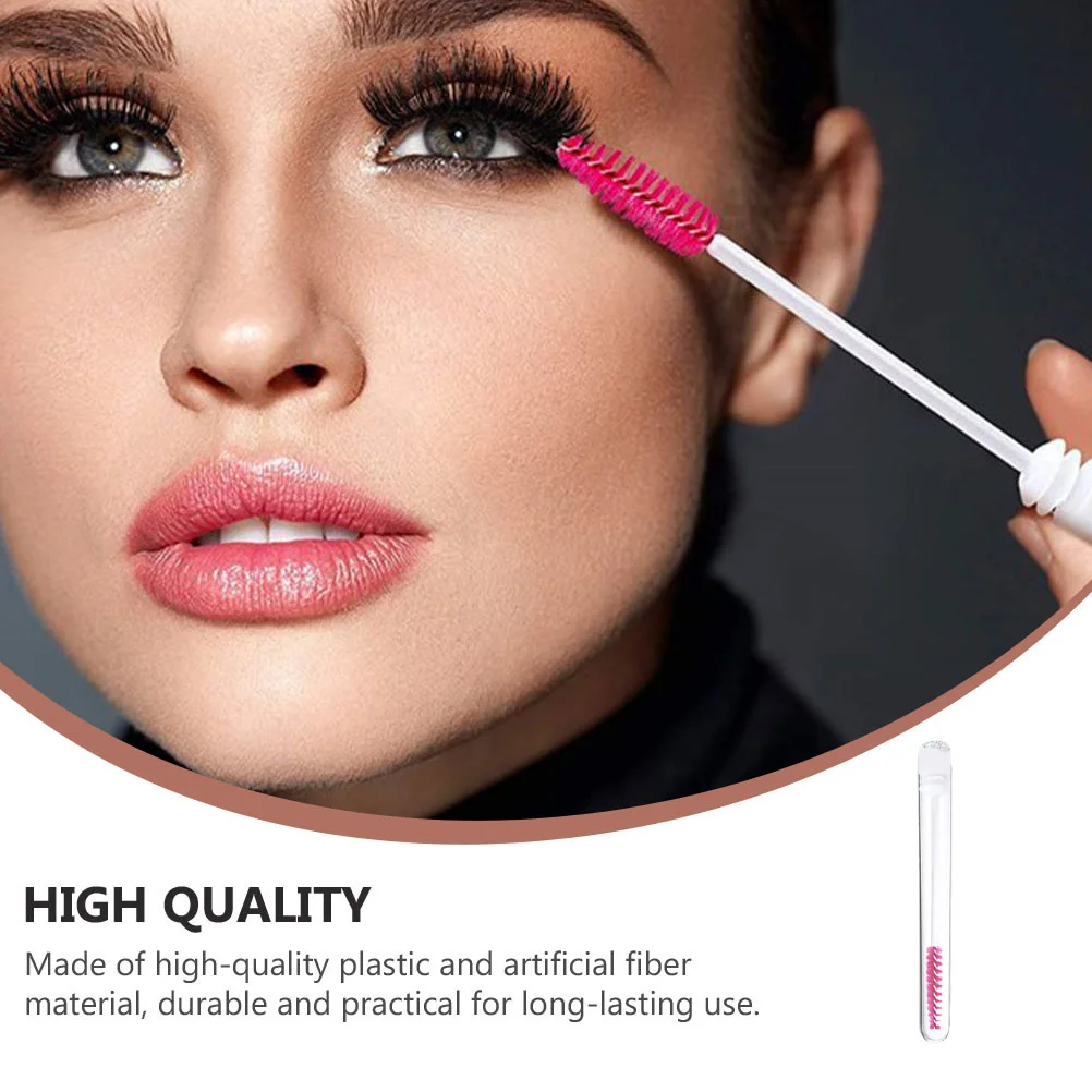 20 Pcs Eyelash Extension Brush Mascara Wands with Tubes Diamond Artificial Fiber Bottles