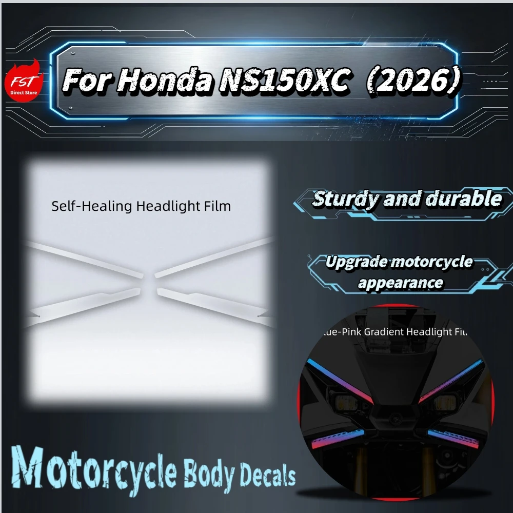 For Honda NS150XC 2026 Color‑Changing Headlight Film High‑Toughness TPU Wear‑Resistant Lamp Protective Sticker Mod Accessories