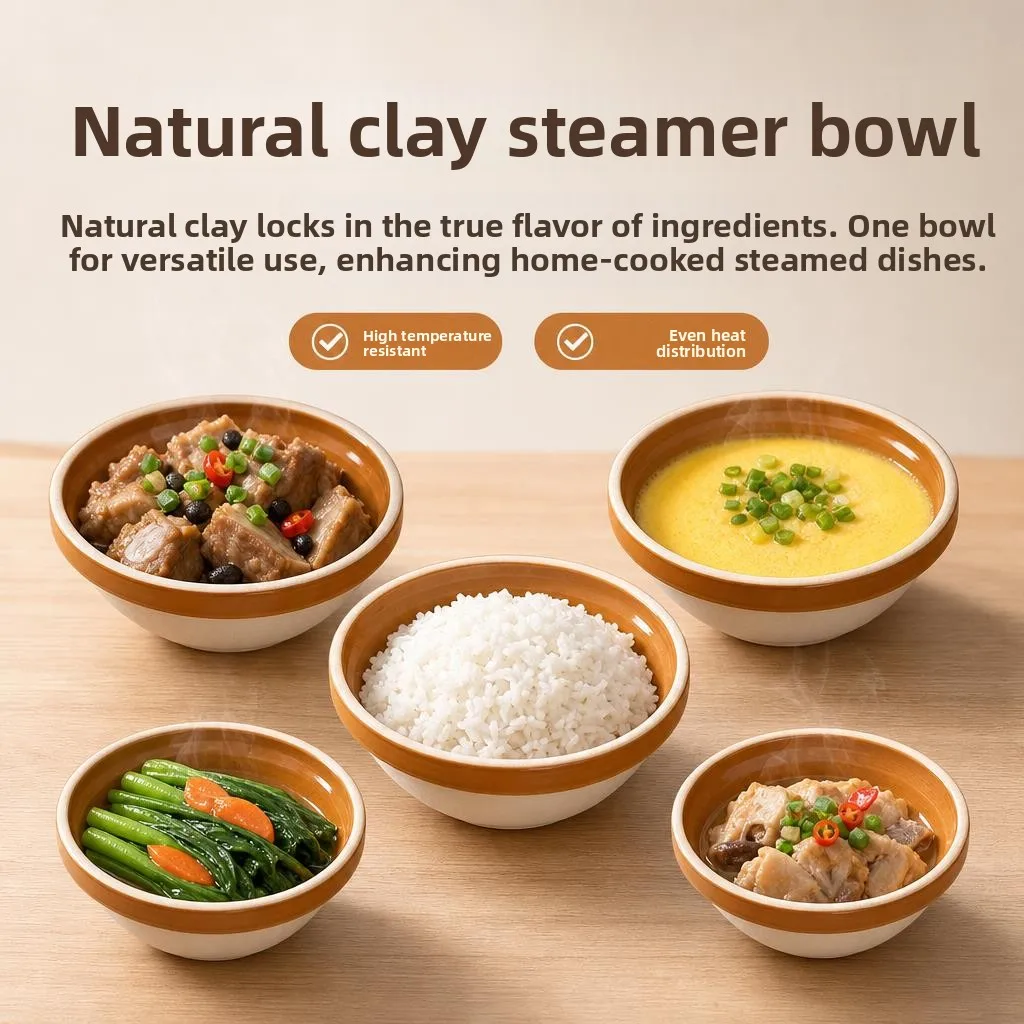 

Traditional Ceramic Steamed Rice Bowl Restaurant Style Old Fashioned Clay Pot Bowl for Cooking And Serving Rice