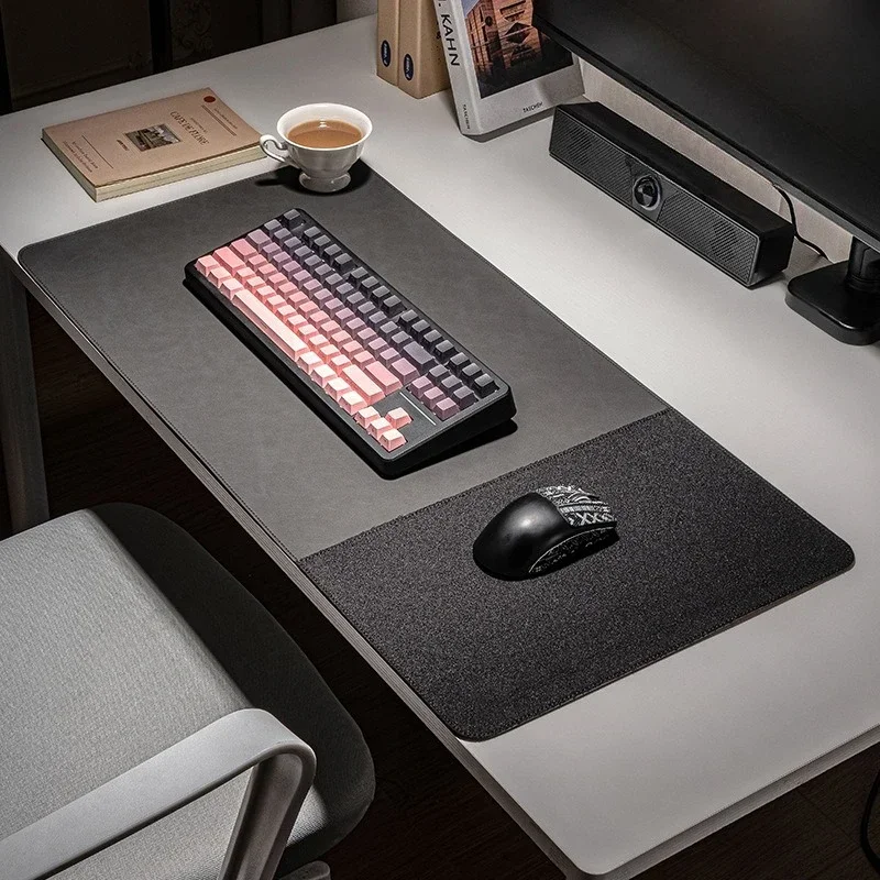 3in1 large Mouse Pad Double Sided Leather Cork Waterproof Gaming Office Desk Mat Non Slip Computer Desk pad Accessories Mousepad