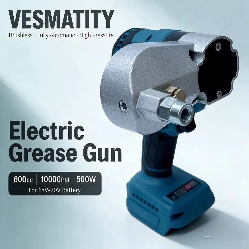 Wireless Electric Grease Gun Fully Automatic High Pressure Excavator Specific 110g 130g/min 21V For 18V-20V Battery