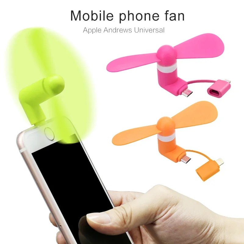 IN 1 Travel Portable Cell Phone Mini Fan Cooling Cooler For Android Type-c Micro USB C For IPad 5 6 6S 7 Plus 8 X XS