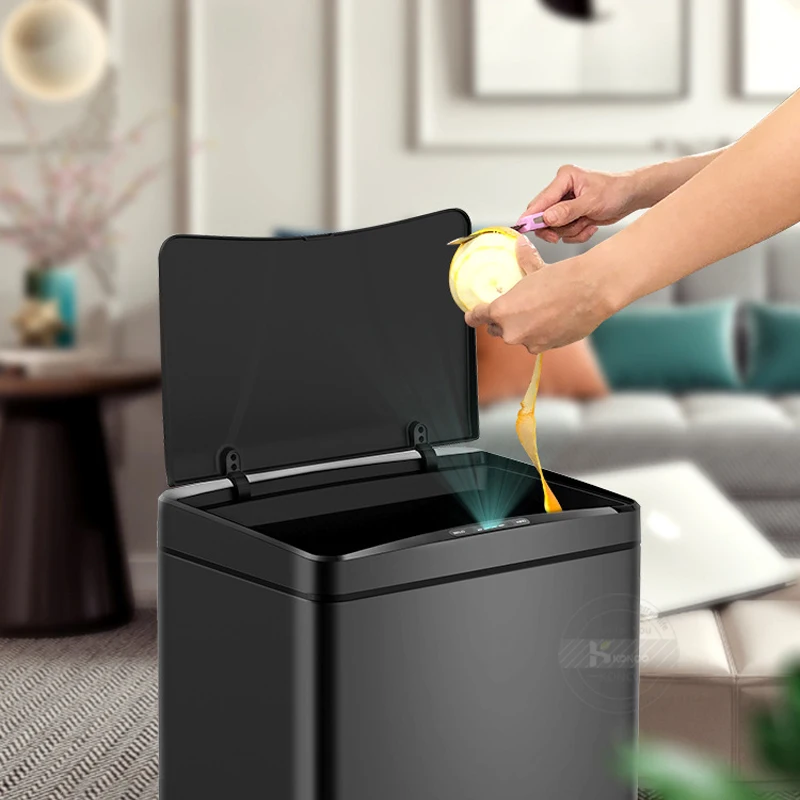 30/40/50L Smart Trash Can Kitchen Bathroom Sensor Waste Bins Automatic Induction Waterproof Bin with Lid Large Capacity Dustbin