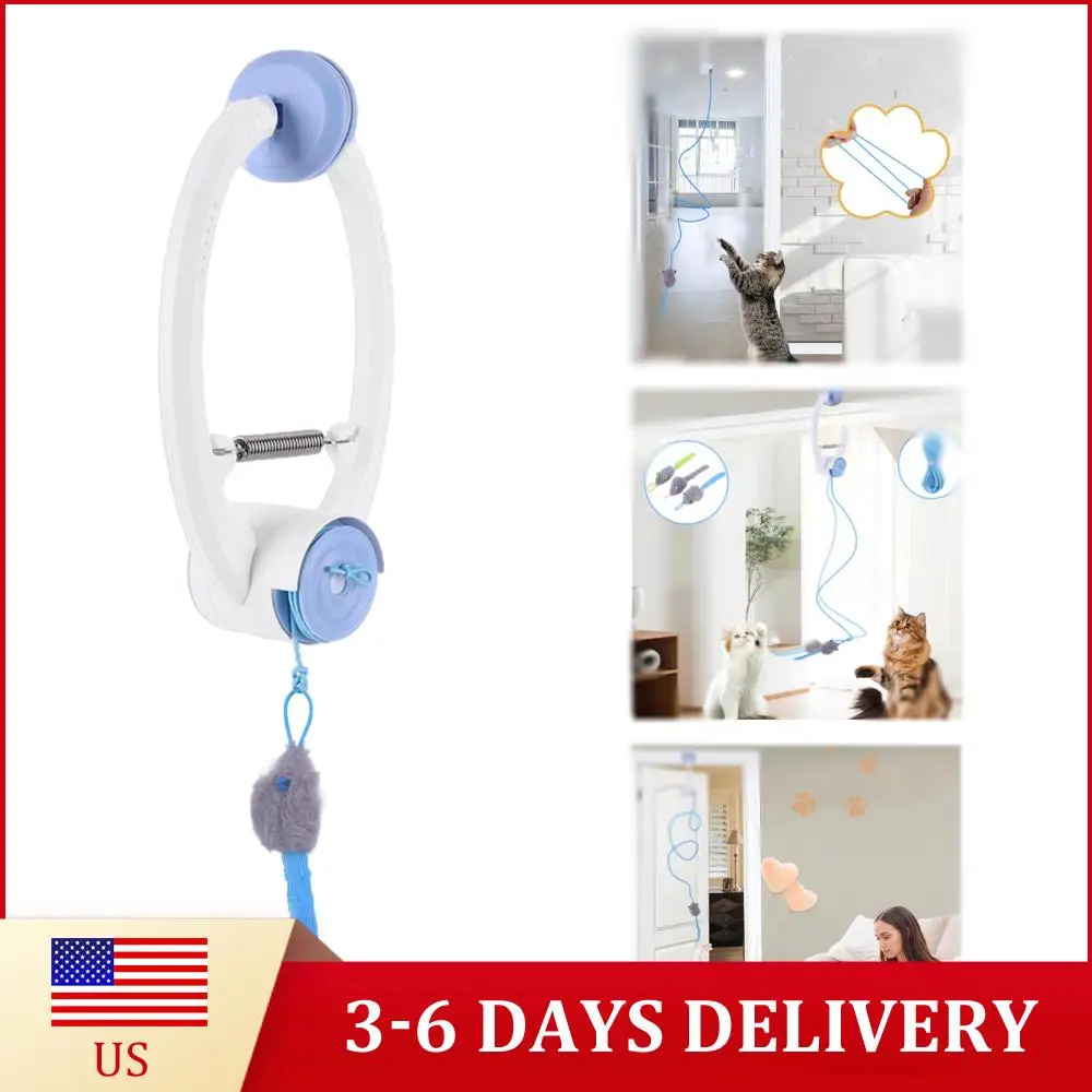 

Автоматическая выдвижная игрушка для кошек и котят, подвесная на дверь, для самостоятельной игры и тренировок